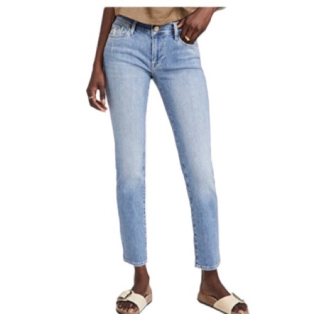Frame Denim Light Blue Straight Leg Jeans